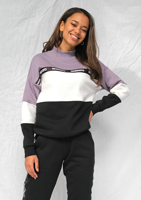 Bluza dresowa z lampasem logo Lawenda ILM