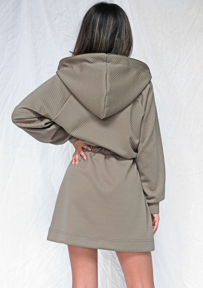 Sukienka z dzianiny Pik Khaki