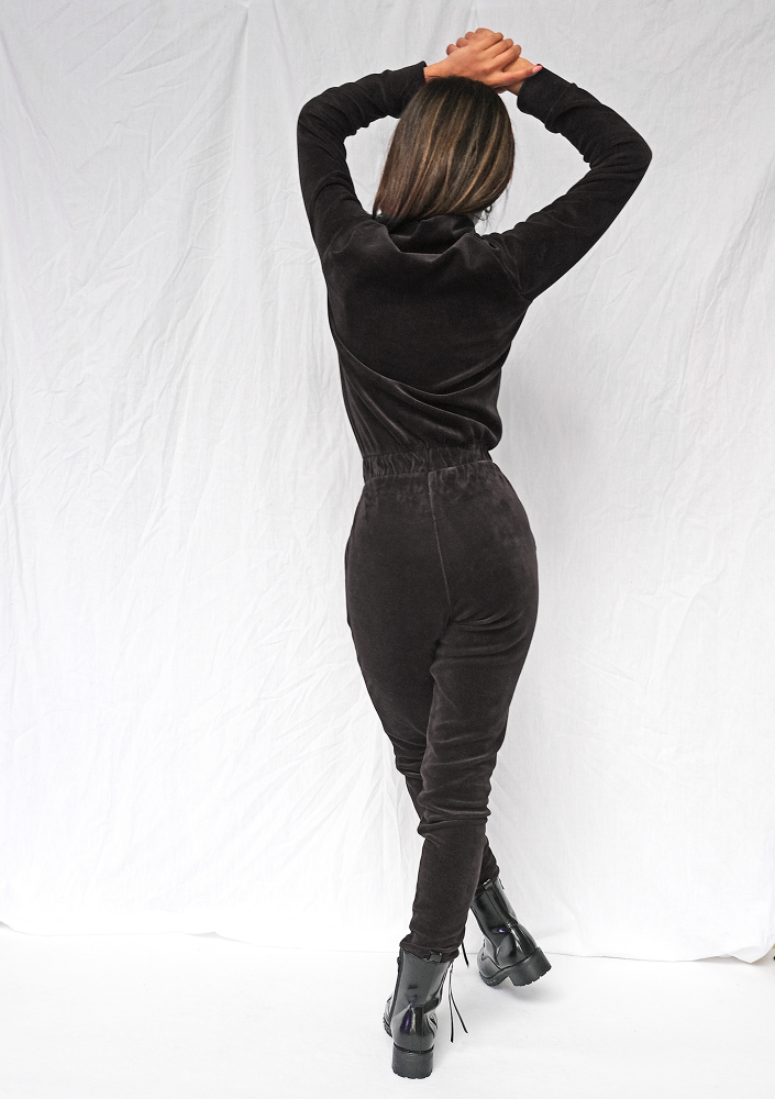 Kombinezon velvet Czarny
