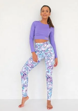 Legginsy Hi Pure Blue Flower