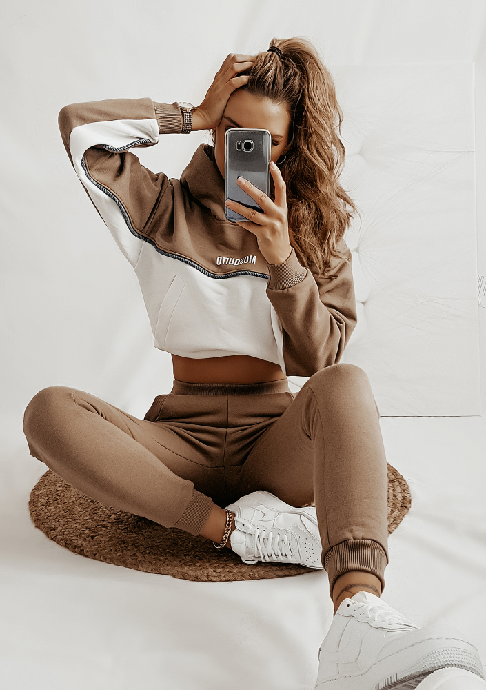 Bluza z lamówką Twine Blue Coffe