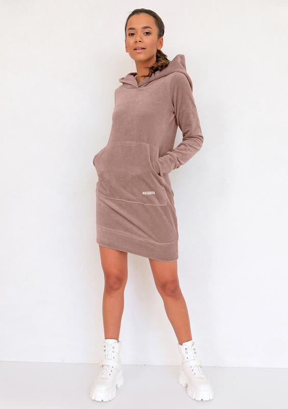 Coffe Beige velvet dress