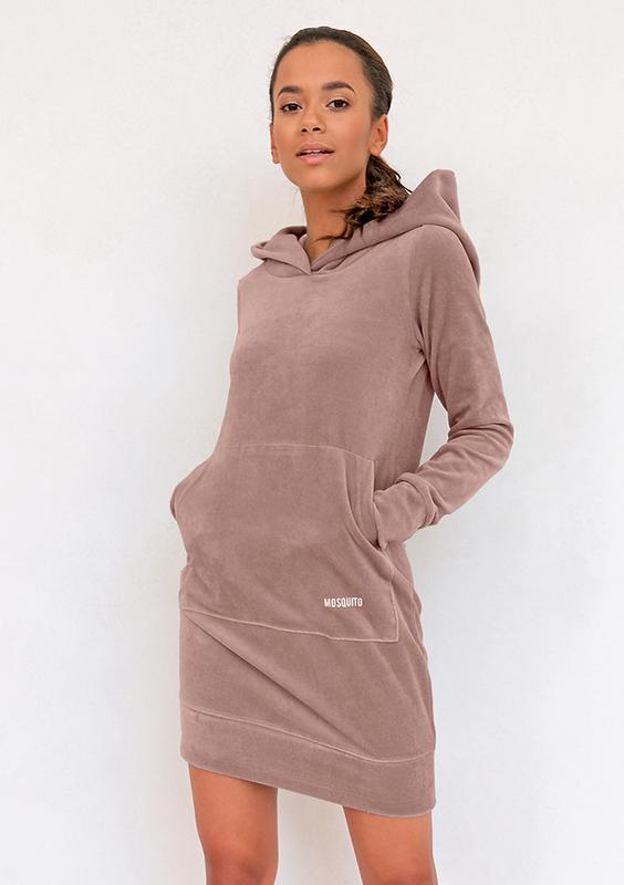 Coffe Beige velvet dress