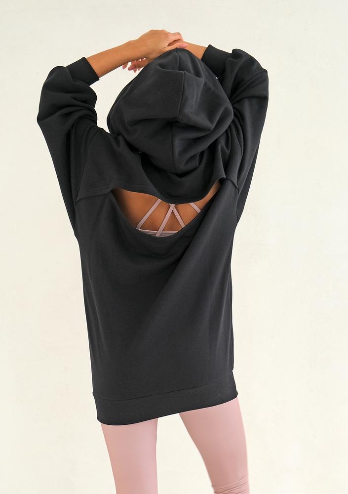 Back cutout dress Black