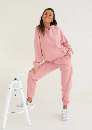 Mellow Rose velvet hoodie sweatshirt