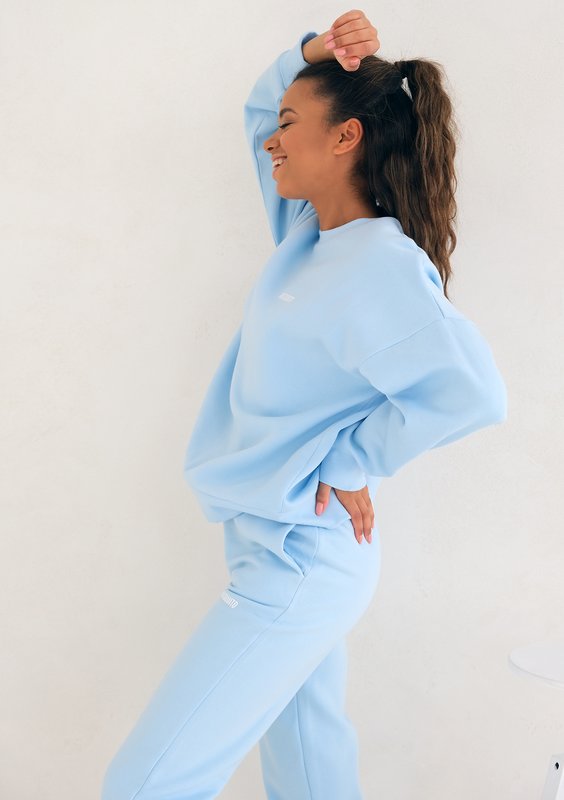 Baby Blue Simple Sweatshirt
