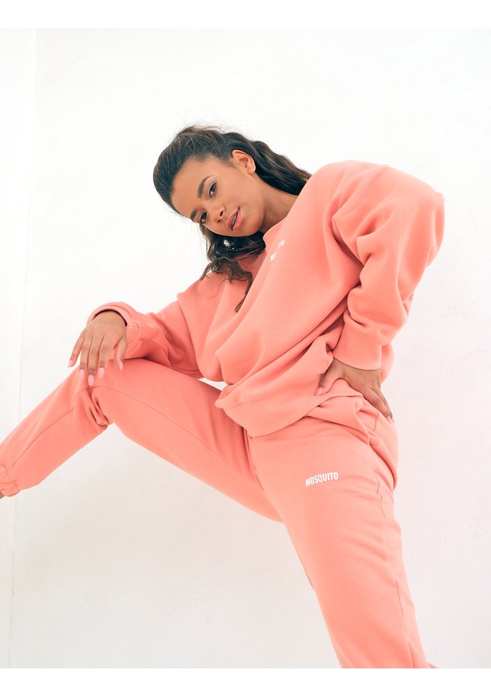 Coral Blush loose fit sweatpants