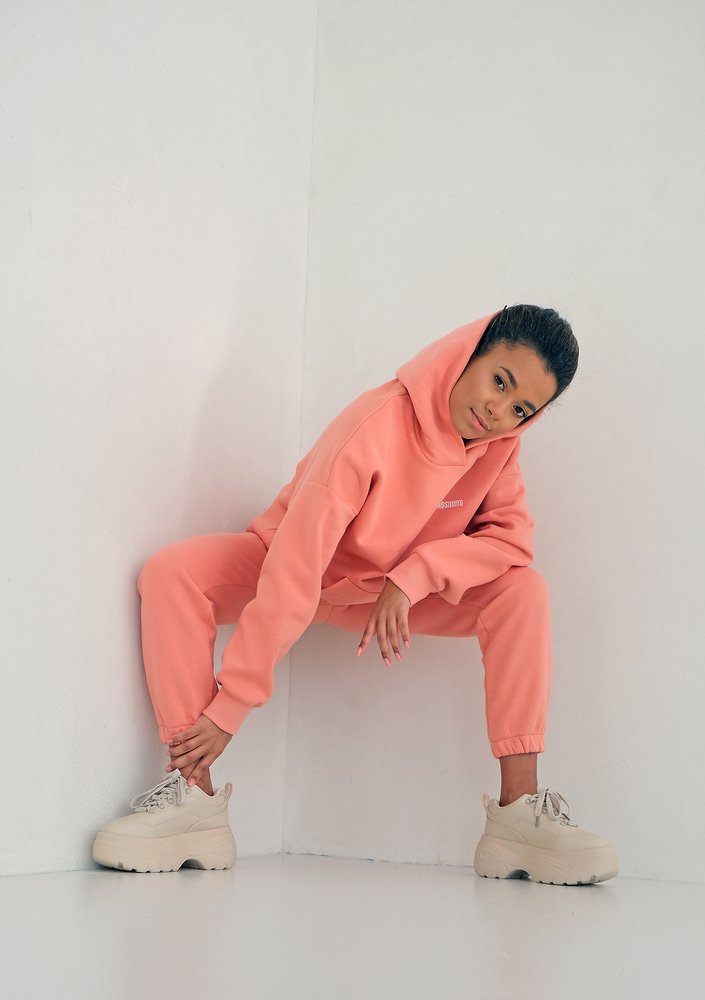 Coral Blush loose fit sweatpants