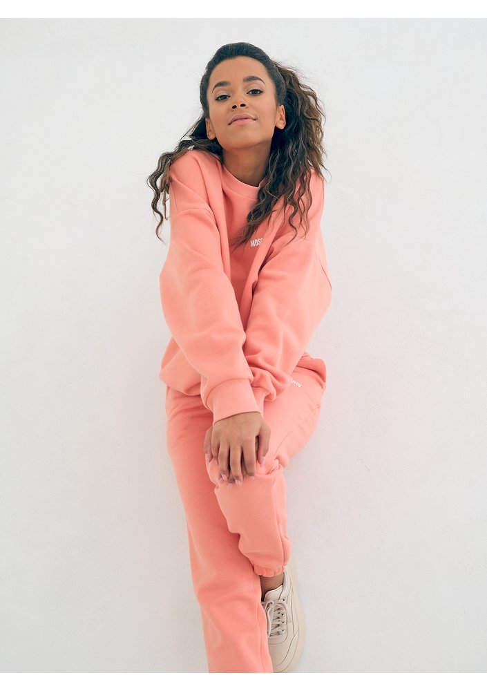 Coral Blush Simple Sweatshirt