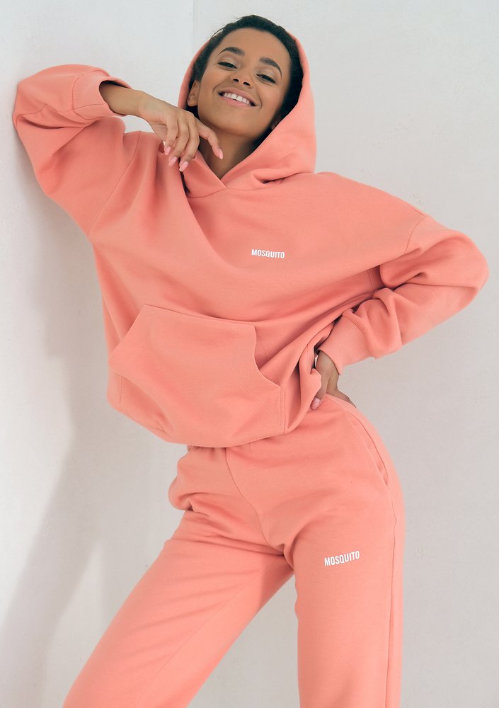 Coral Blush Hoodie Sweatshirt