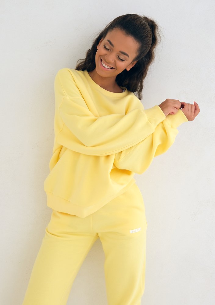 Sour Yellow Simple Sweatshirt