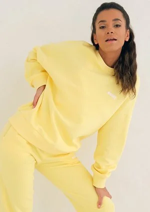 Sour Yellow Simple Sweatshirt