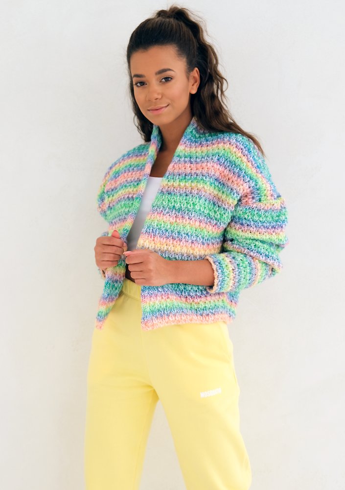 Short colorful cardigan
