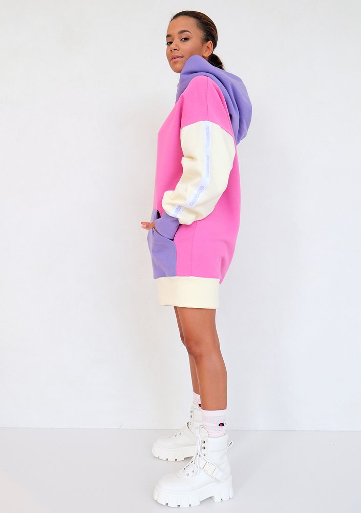 Loose Colorful Sweatshirt fuchsia