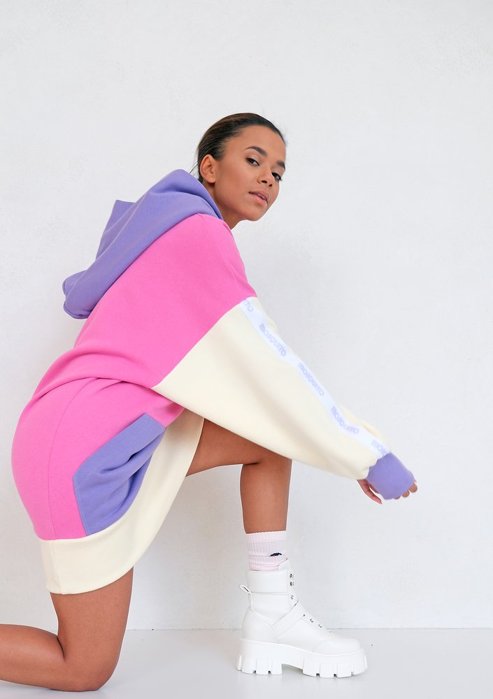 Loose Colorful Sweatshirt fuchsia