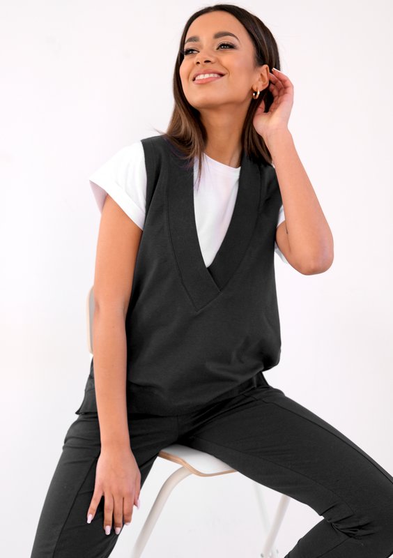 Bawełniana kamizelka Czarna ILM