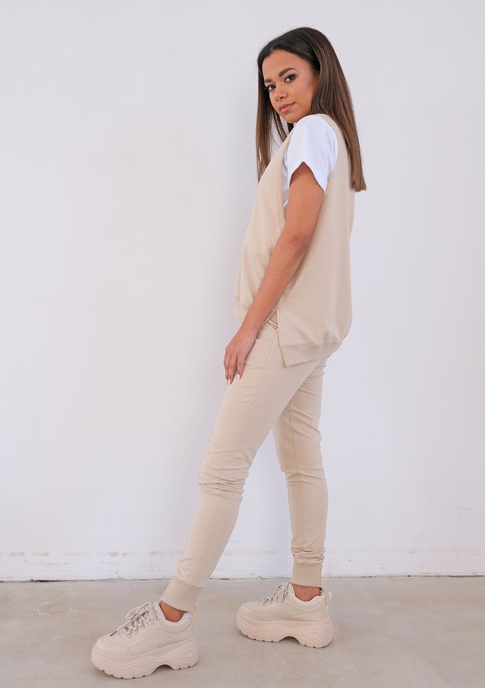 Light Beige cotton jerkin