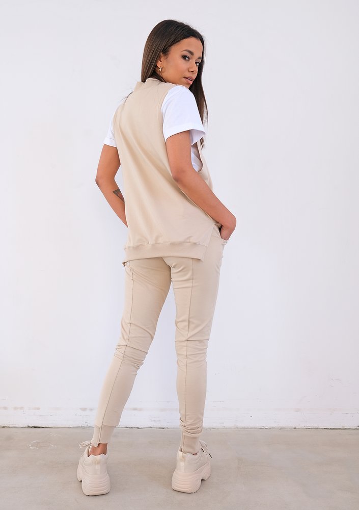 Light Beige cotton jerkin