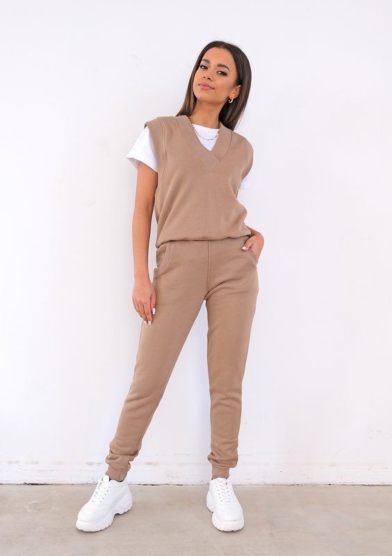 Dresowy bezrękawnik  Coffe ILM