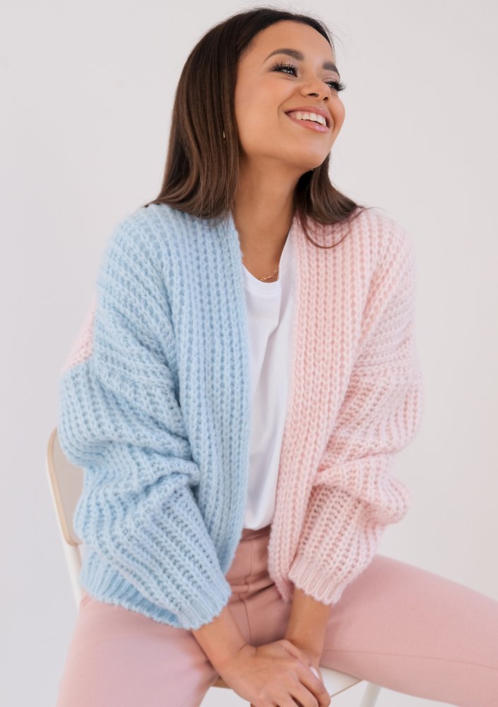 Short candy pastel cardigan