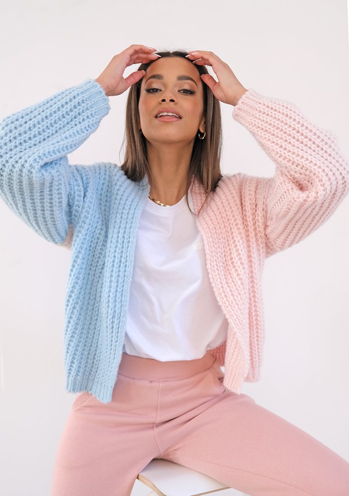 Short candy pastel cardigan