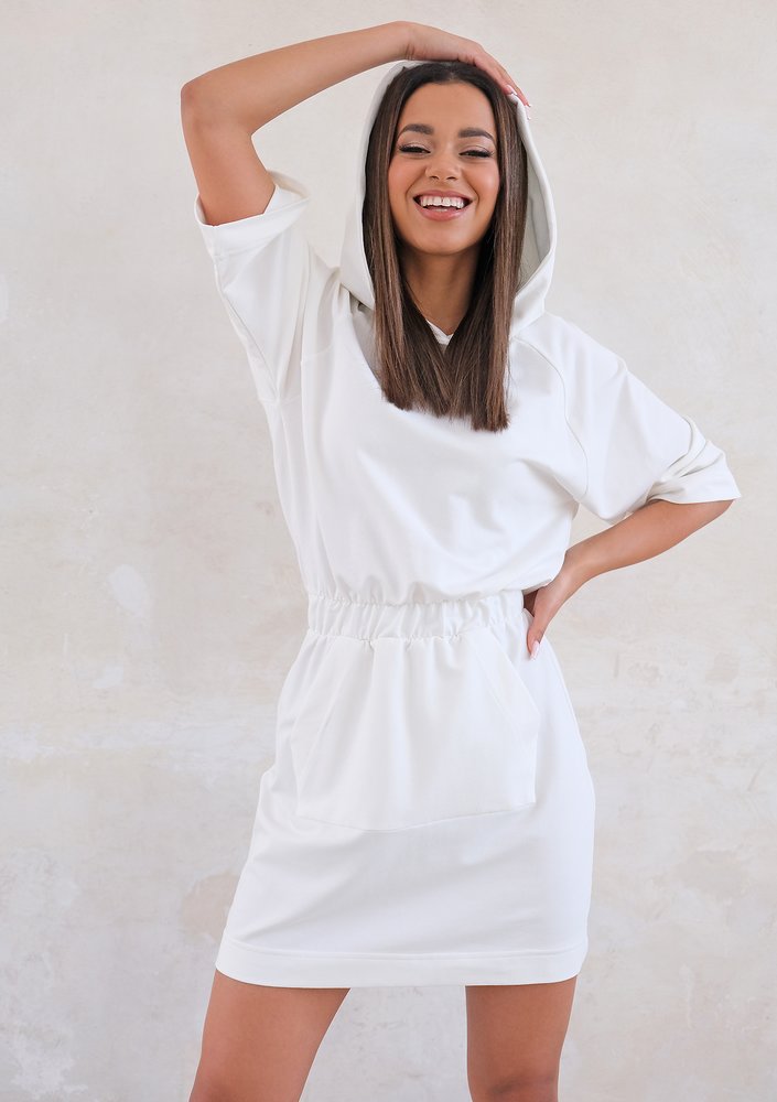 Comfy light dress with hood