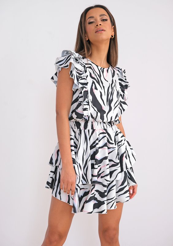 Sukienka  z falbankami pastel Wild