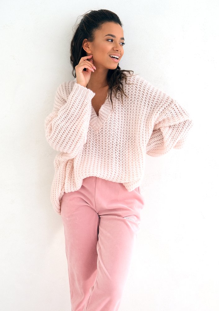 Oversize Powder Pink cardigan