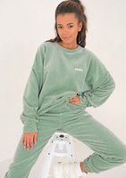 Pure - velvet sweatshirt smoke mint
