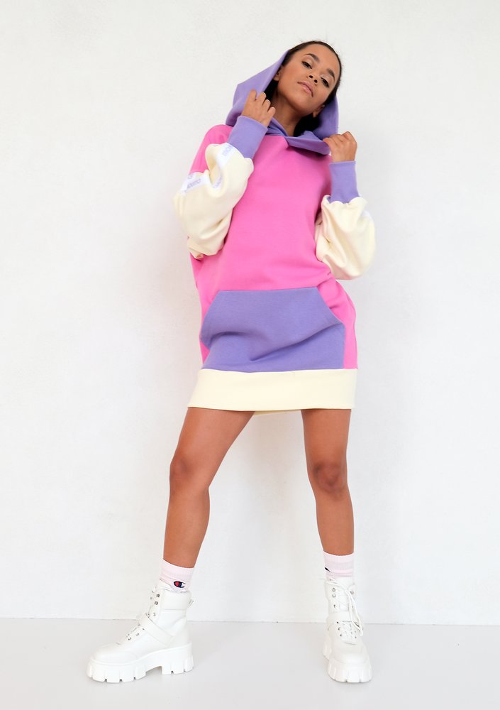 Loose Colorful Sweatshirt fuchsia