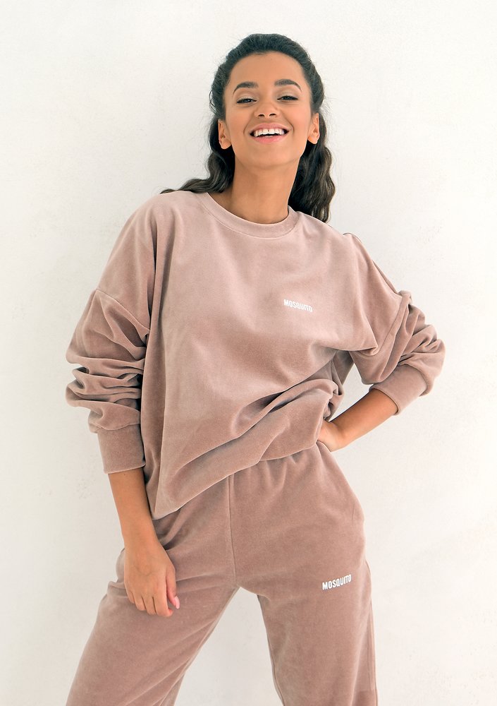 Welurowa bluza Coffe Beige ILM