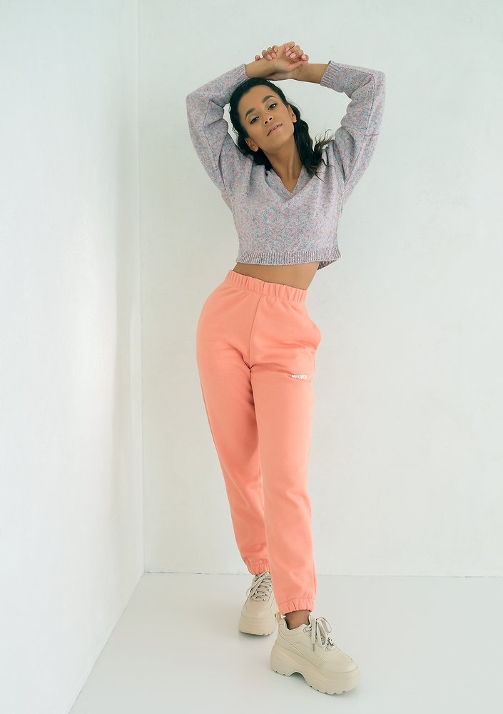 Short Coral Melange cardigan