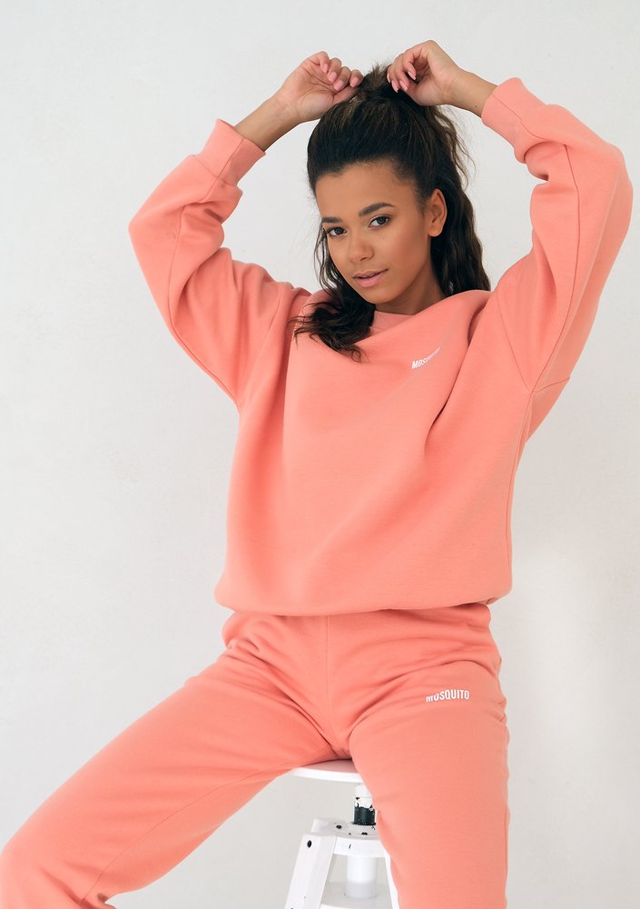 Coral Blush Simple Sweatshirt