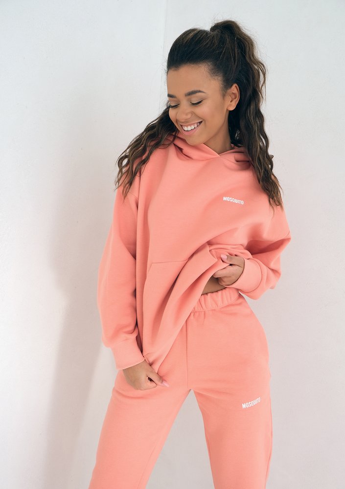 Coral Blush Hoodie Sweatshirt