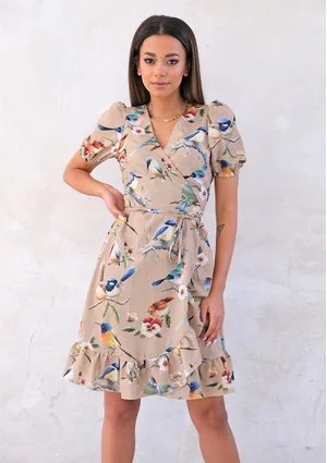 Kopertowa sukienka Birds