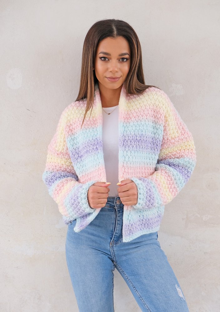 Short pastel colors cardigan