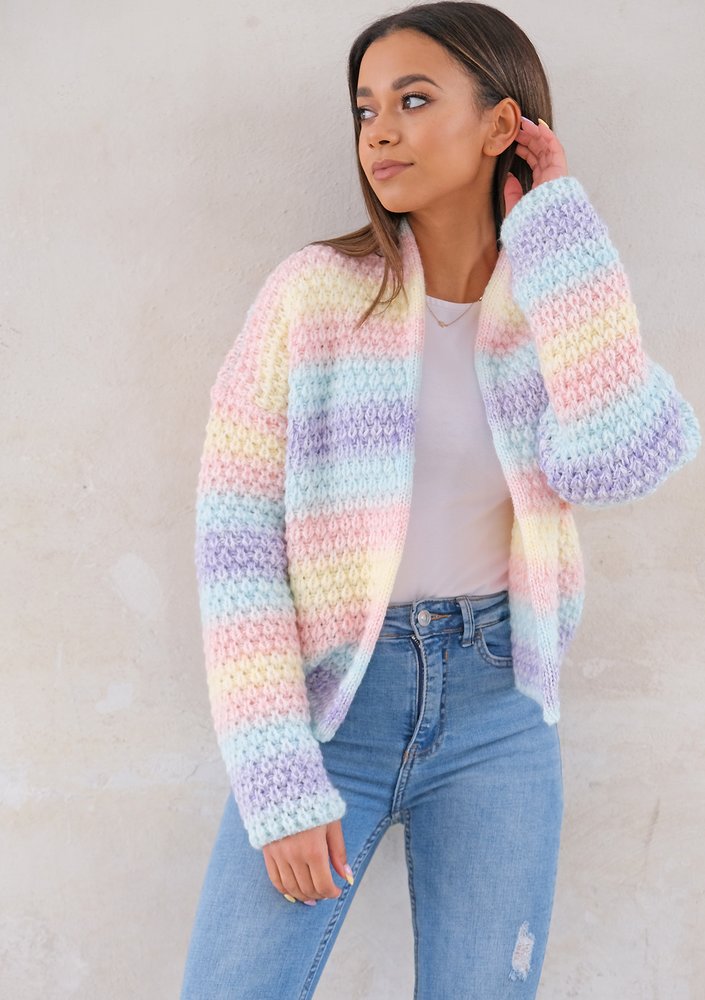 Short pastel colors cardigan