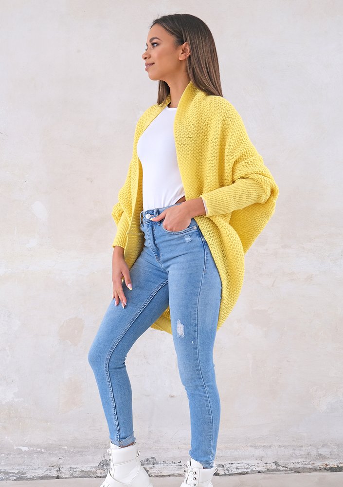 Classy cardigan OVERSIZE ILM A01 Yellow