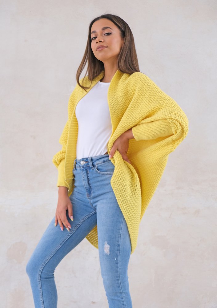 Classy cardigan OVERSIZE ILM A01 Yellow