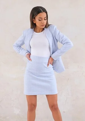 Fancy checker jacket Blue