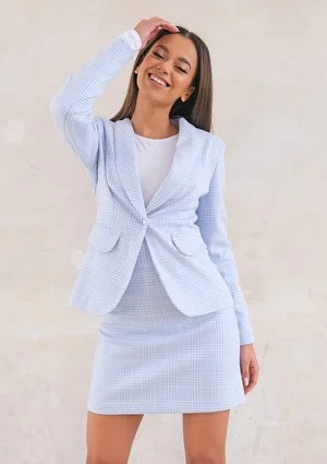 Fancy checker jacket Blue