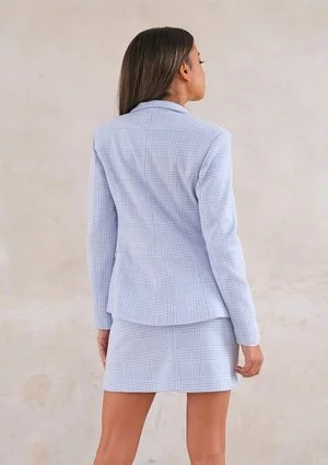 Fancy checker jacket Blue