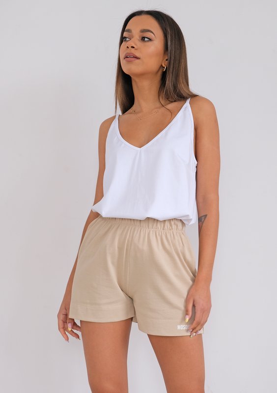 Strappy white cotton top