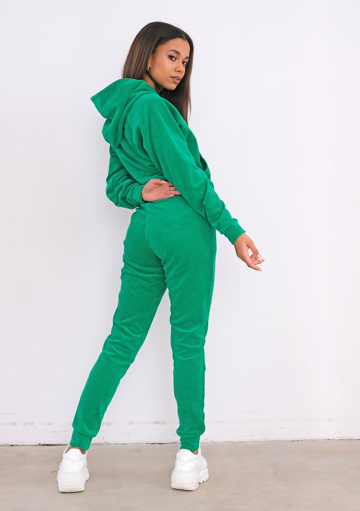 Welurowa bluza z kapturem Vivid Green ILM