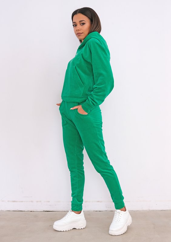 Welurowe spodnie Vivid Green