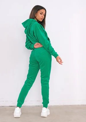Vivid Green velvet sweatpants