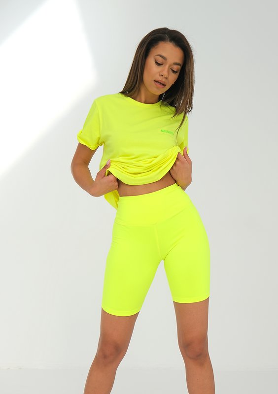 Legginsy Biker Neon Lime ILM