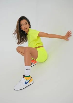 Regular white socks with logo