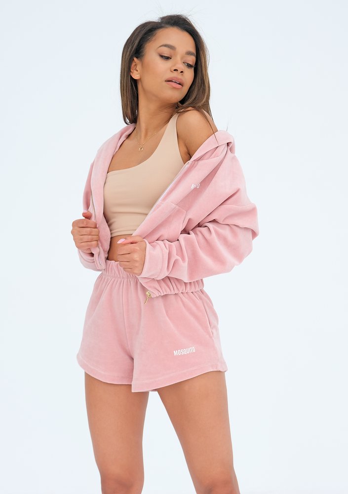 Rozpinana bluza welurowa Mellow Rose