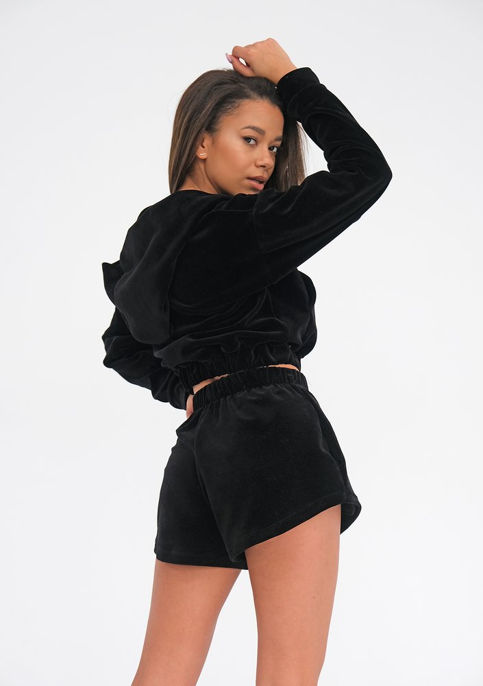 Black Velvet Shorts